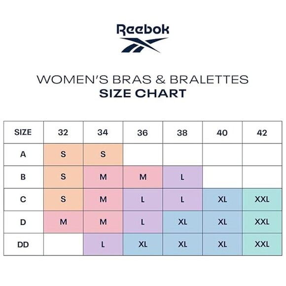 Reebok Women's Seamless Sports Bra Medium Impact Performance Small Blue S - Picture 3 of 7